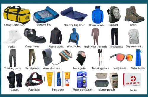 Packing list for Trekking in Bhutan