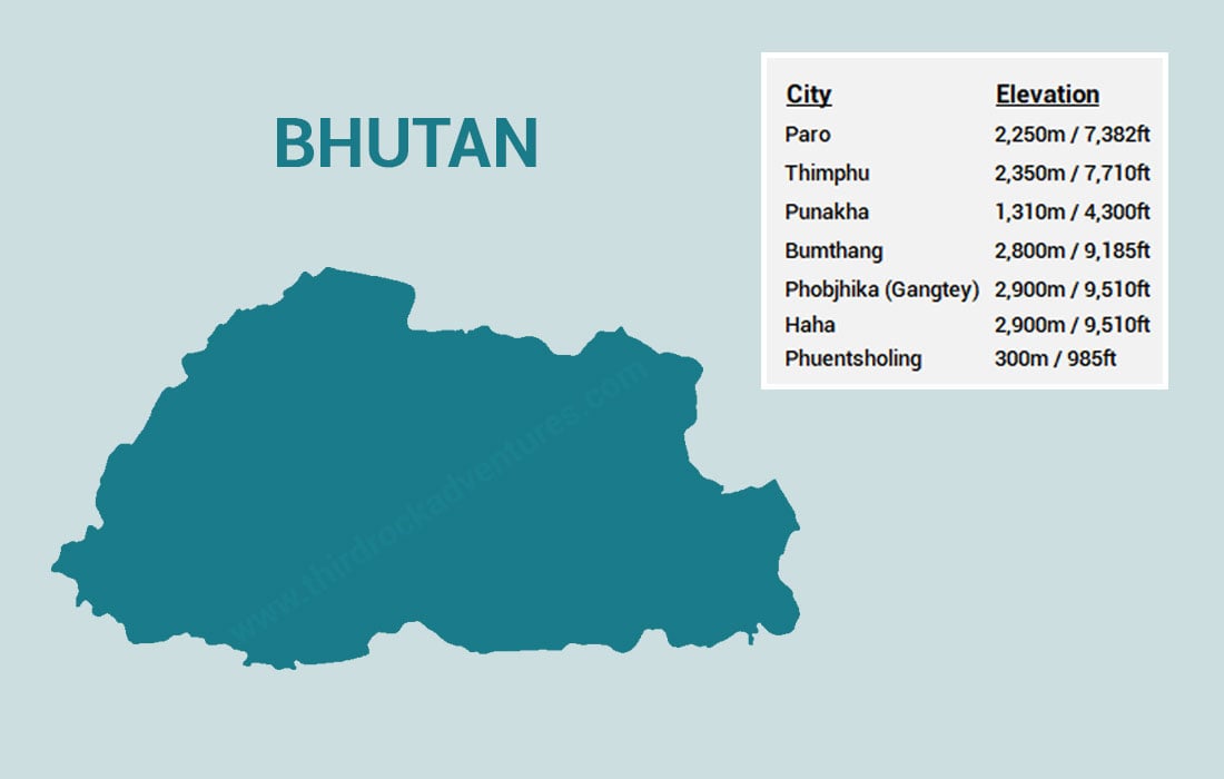 Map of Bhutan