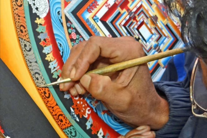 Thanka Painting in Boudhanath